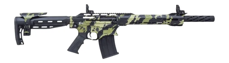 Citadel CBOSS2512-VECG Boss25  12 Gauge 3" 5+1 18.75" Threaded Barrel, Vector Green Camo Steel Receiver w/Picatinny Rail, Adj Comb Synthetic Butt Stock, Picatinny Rail Forend, Polymer Grip