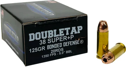 DOUBLETAP 38 SUPER +P 125GR - JHP BONDED 20RD 50BX/CS