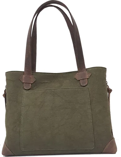 VERSACARRY CONCEAL CARRY PURSE - CANVAS OLIVE GREEN TOTE STYLE