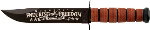 KA-BAR USMC OEF AFGHANISTAN - 7" W/LEATHER SHEATH USMC