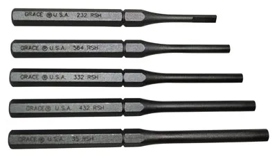 GRACE USA PUNCH SET - ROLL PIN HOLDER SET OF 5 STEEL