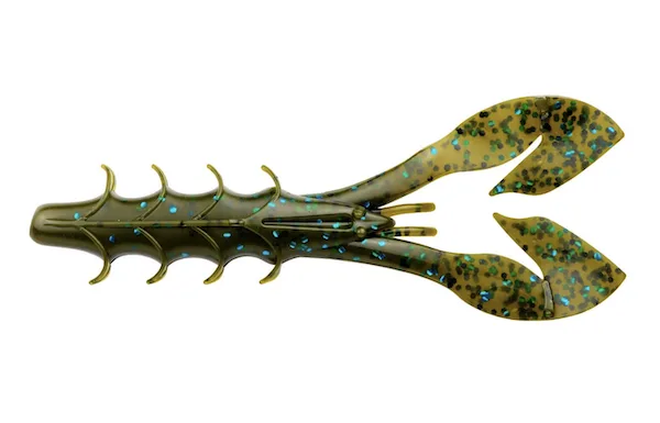 YUM SPINE CRW 3.75"-GRN PMPK/BL 8PK