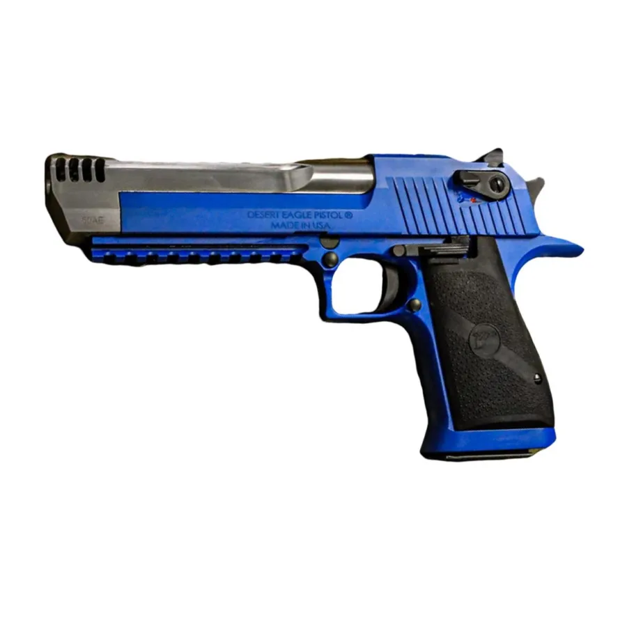 Magnum Research NRA Blue Desert Eagle Mark XIX Handgun .50 AE 7rd 6" Barrel  Hogue Grip Black Accents