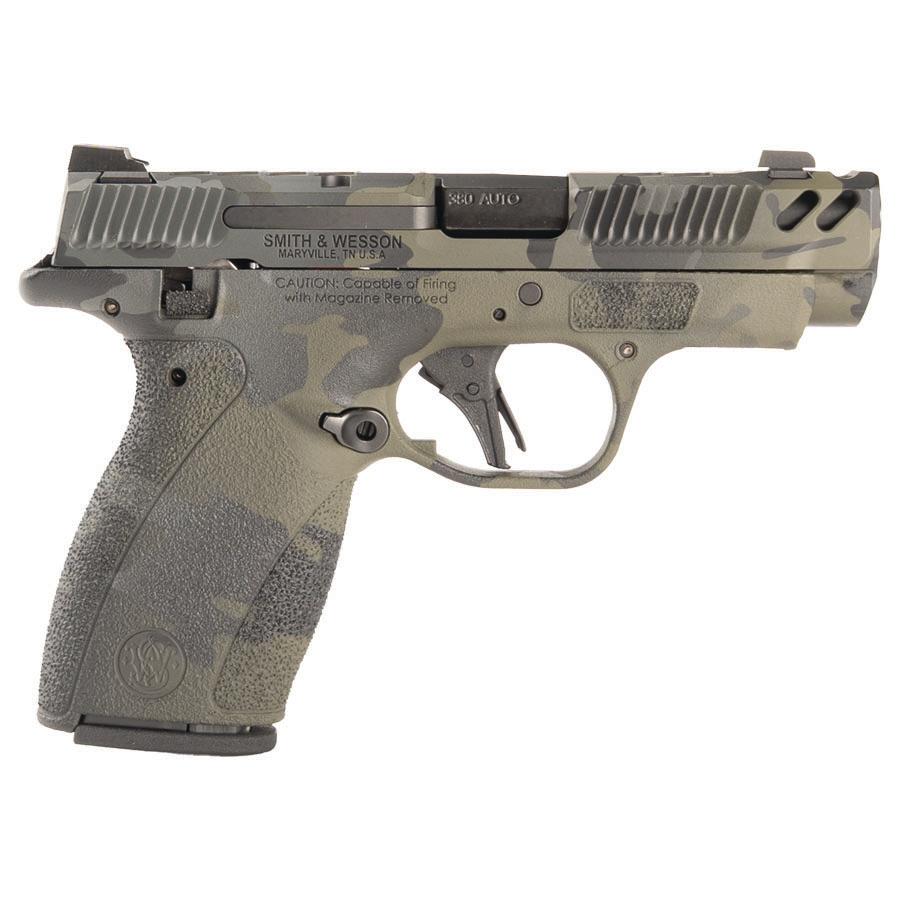 S&W PC Bodyguard 2.0 Carry Comp Handgun .380 Auto 10(1)&12(1)rd Magazines 3.1? Ported Barrel Manual Safety Multi Camo Finish