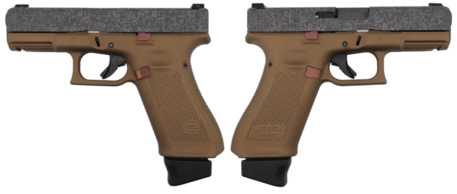 GLOCK 19X V CABEZA DE COBRE 9MM PISTOL 4" BRONZE/DIGI 1-17RD 2-19RD MAGS