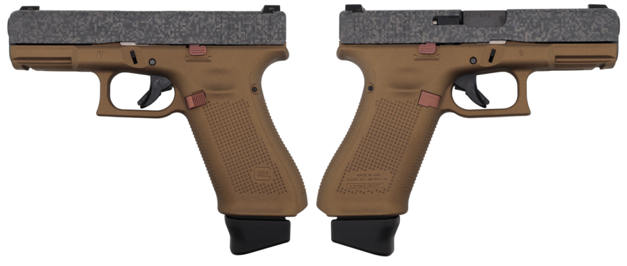 GLOCK 19X V CABEZA DE COBRE 9MM PISTOL 4" BRONZE/DIGI 1-17RD 2-19RD MAGS