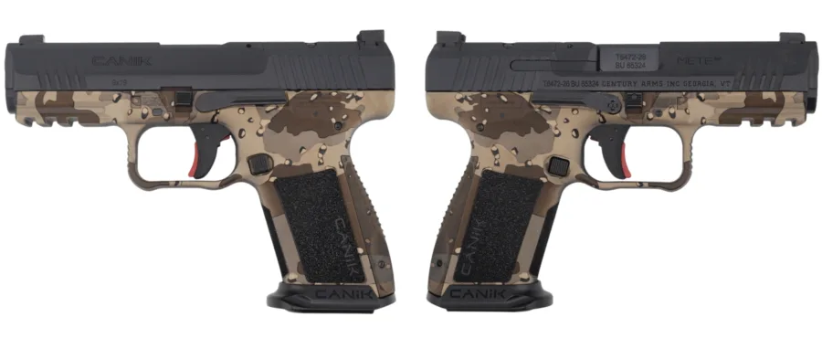 CANIK METE SF ONE SERIES 9MM CHOCOLATE CHIP CAMO PSTL 4.19 BRL 1-15RD MAG