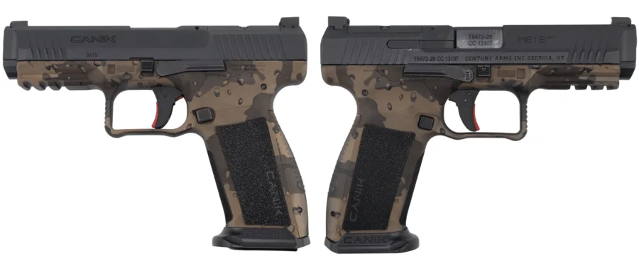 CANIK METE SFT ONE SERIES 9MM CHOCOLATE CHIP CAMO PSTL 4.46 BRL 1-18RD MAG