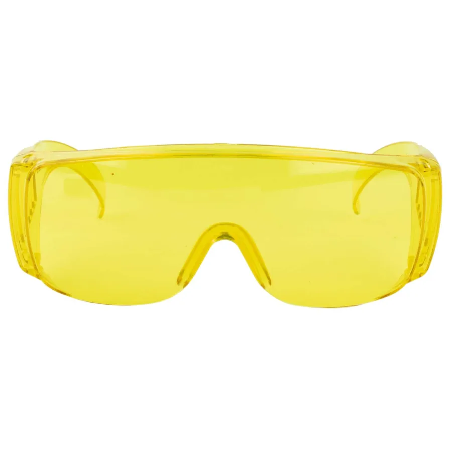 RADIANS COVERALLS GLASSES PROTECTOR AMBER  FIT OVER PRESCRIPTION COMPLIES W/ANSI Z87.1 ( 12 PER CASE
