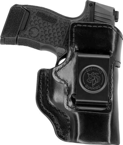 DESANTIS INSIDE HEAT HOLSTR RH - IWB LEATHER J FRAME 2" BLACK