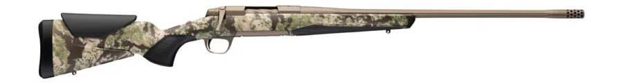 Browning 036138229 X-Bolt 2 Speed 300 Win Mag 3+1 26" Smoked Bronze Cerakote Fluted Threaded Barrel & Steel Drilled & Tapped Receiver, Kryptek Obskura Transitional Camo Adj Vari-Tech Synthetic Stock,