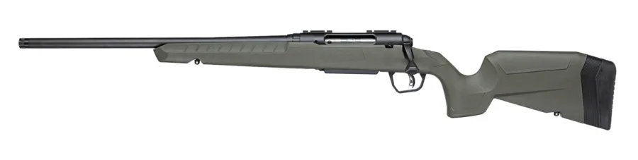 Savage Arms 33138 Axis 2 243 Win 4+1 20" Matte Black Carbon Steel Threaded Barrel, Drilled & Tapped Receiver, OD Green Fixed w/Pistol Grip Synthetic Stock, Left Hand