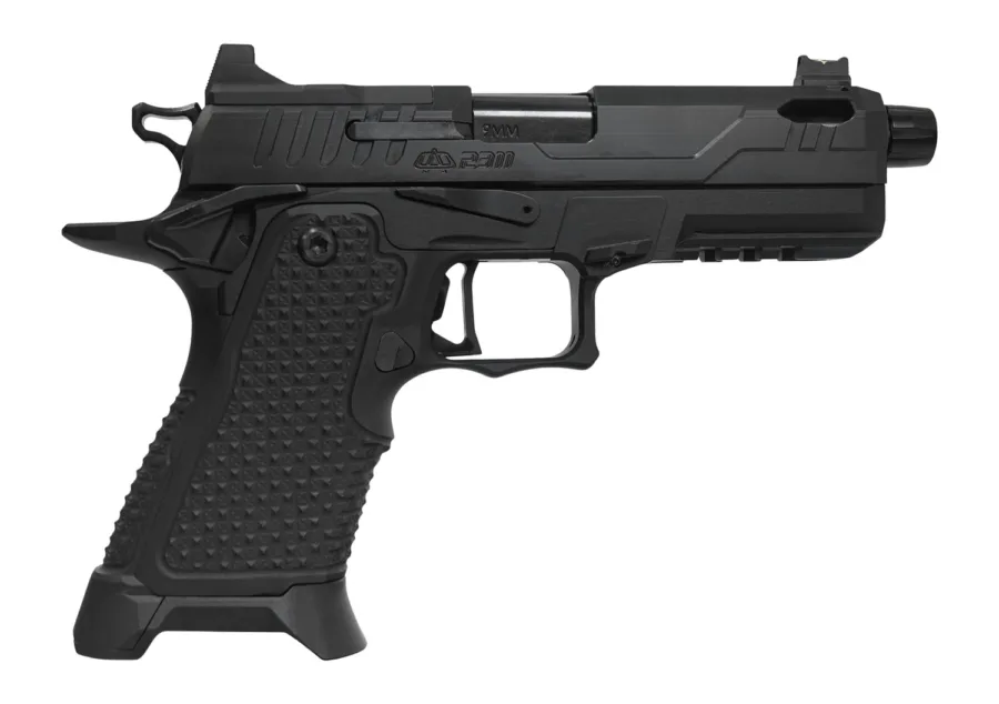 Oa Defense OA2311COMPACTPROELITET 2311 Pro Elite Compact 9mm Luger 17+1 4.25" Black DLC Threaded Barrel, Black Steel Optic Ready/Serrated Slide, Black Aluminum Frame w/Picatinny Rail, Black Aluminum G