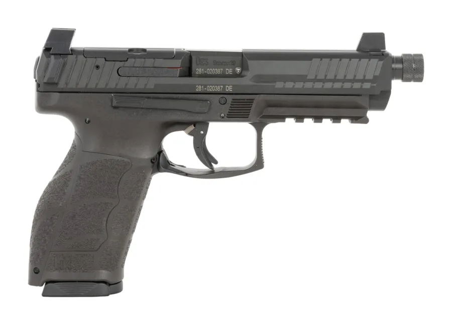 HK 81001234 VP9 A1 Tactical Full Size 9mm Luger 10+1 5.12"  Black Threaded Barrel, Black Steel Optic Ready Slide, Black Polymer Frame w/Picatinny Rail, Interchangeable Backstrap Grip