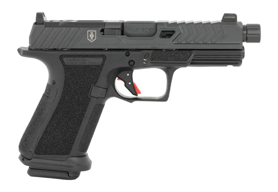 Shadow Systems SS-1075-B MR920 War Poet 9mm Luger 15+1, 5" Black Nitride Match Grade/Spiral Fluted/Threaded Barrel & Optic Cut/Serrated/Window Cut Stainless Steel Slide, Polymer Frame w/Beavertail & P