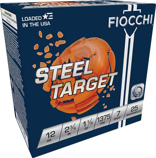 FIOCCHI STEEL 12GA 2.75" - 1-1/8OZ #7 1375FPS 250RD CASE