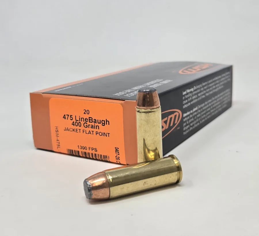HSM 475 Linebaugh Ammunition HSM475L-1-N 400 Grain Jacketed Flat Soft Point 20 Rounds