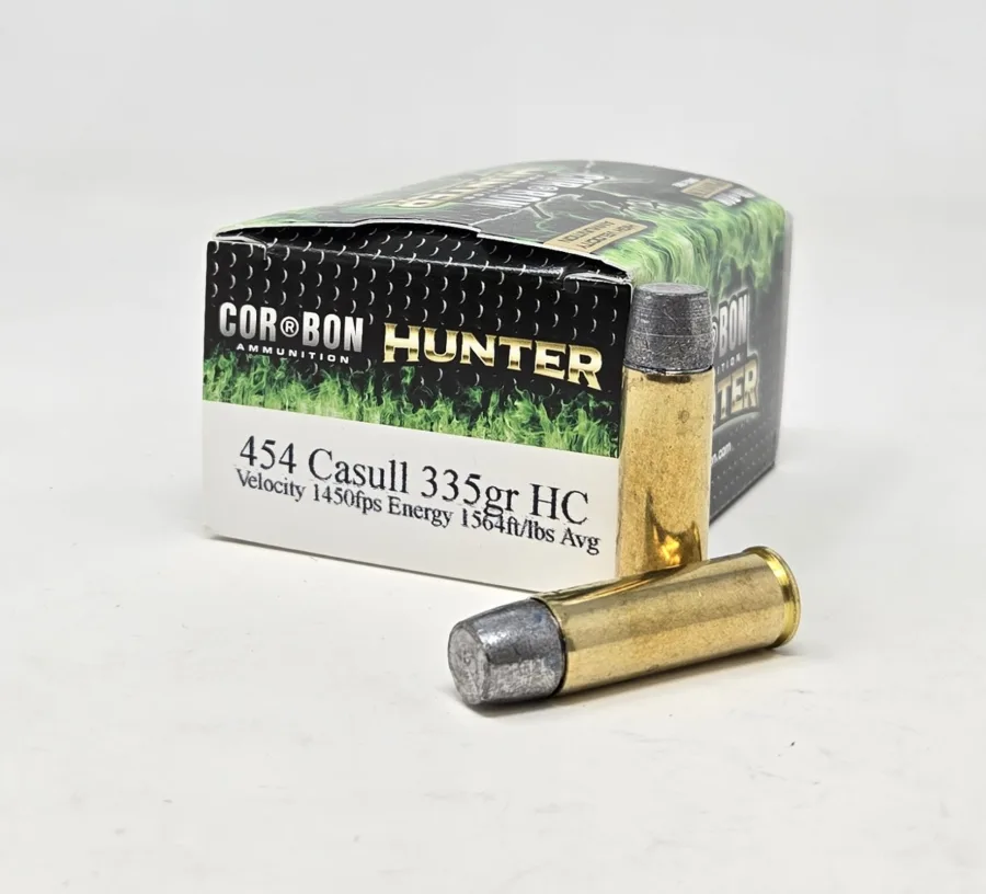 Corbon 454 Casull Ammunition Hunter HT454335HC20 335 Grain Hard Cast Flat Nose 20 Rounds