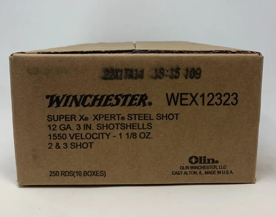Winchester 12 Gauge Ammunition WEX12312CASE 3" 1-1/8 oz #2&3 Steel Shot CASE 250 Rounds