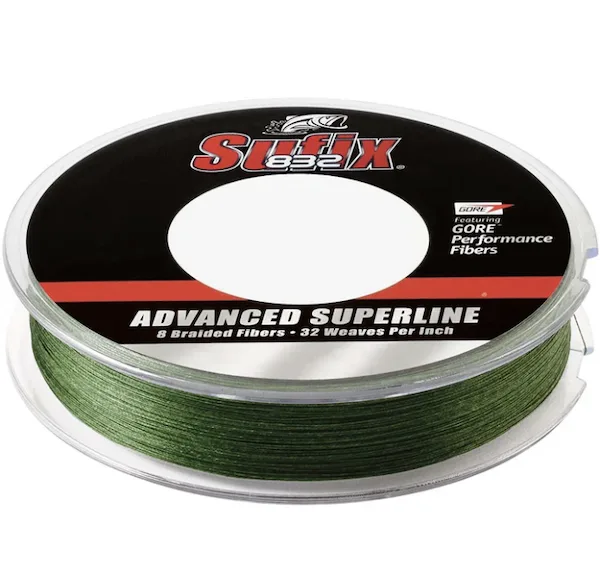 SUFIX 832 BRAID 40LB LO-VI GRN 150Y