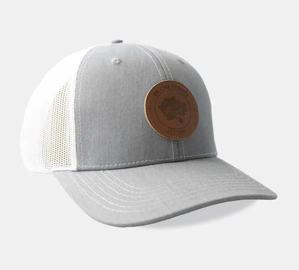RTGC LEA LOGO MSH BK TRUCKR HAT GRY