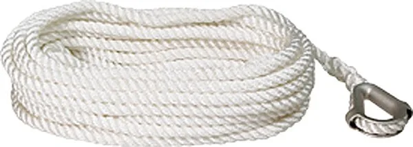 SS TWSTED NYLON DOCK LINE 3/8" 15'