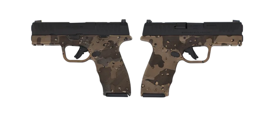 SPRINGFIELD ARMORY HELLCAT PRO 9MM PSTL CHOCOLATE CHIP CAMO 1-15RD/1-17RD 3.7"
