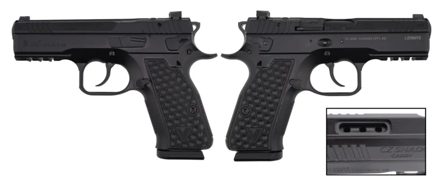 CZ SHADOW II CARRY PORTED W/ VYTAL GRIPS 9MM PISTOL 4" 2-15RD MAGS